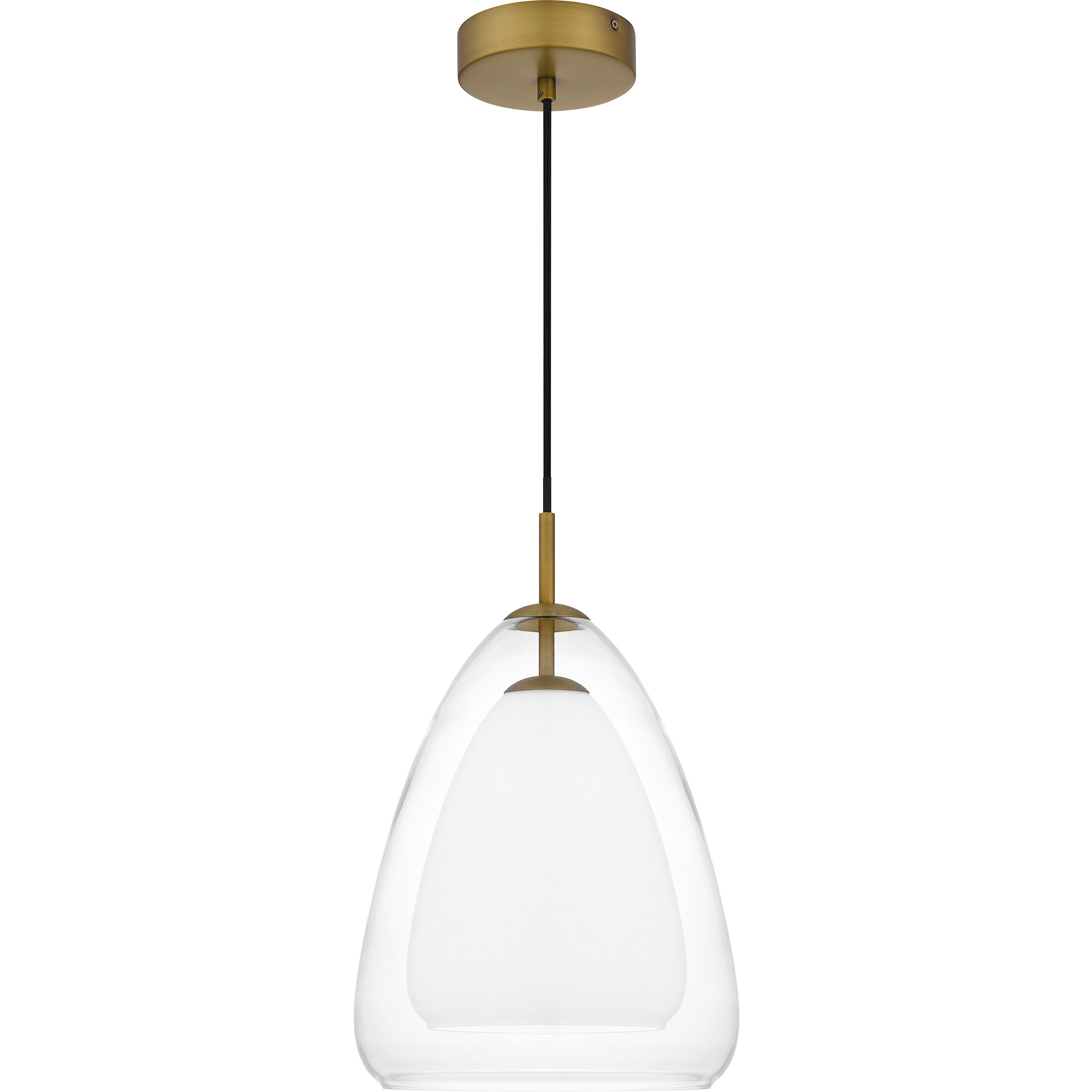 Aero 1 Light 11.75 inch Aged Brass Mini Pendant Ceiling Light