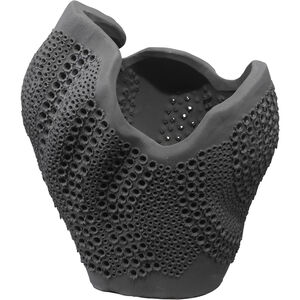 Dynasty 14 X 12 inch Vase in Matte Black Porcelain
