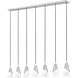 Aimie Linear Chandelier Ceiling Light in Brushed Nickel