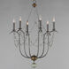 Formosa 6 Light 27 inch Golden Noir Chandelier Ceiling Light