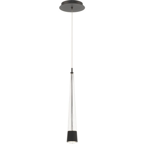 Quill 1 Light 6.25 inch Chrome Pendant Ceiling Light in 4000K, dweLED