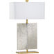 Larry Laslo 26 inch 60.00 watt Silver Leaf/Antique Brass Table Lamp Portable Light