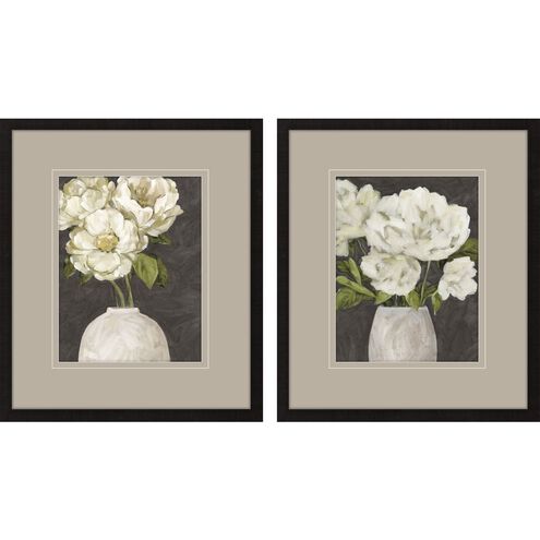 Florals Collection Dark Espresso Wood Framed Art