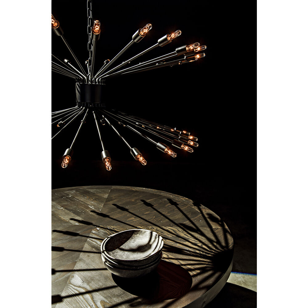 Lampberto 48 Light 45 inch Matte Black Chandelier Ceiling Light