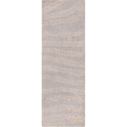 Shibori 96 X 30 inch Denim, Beige Rug