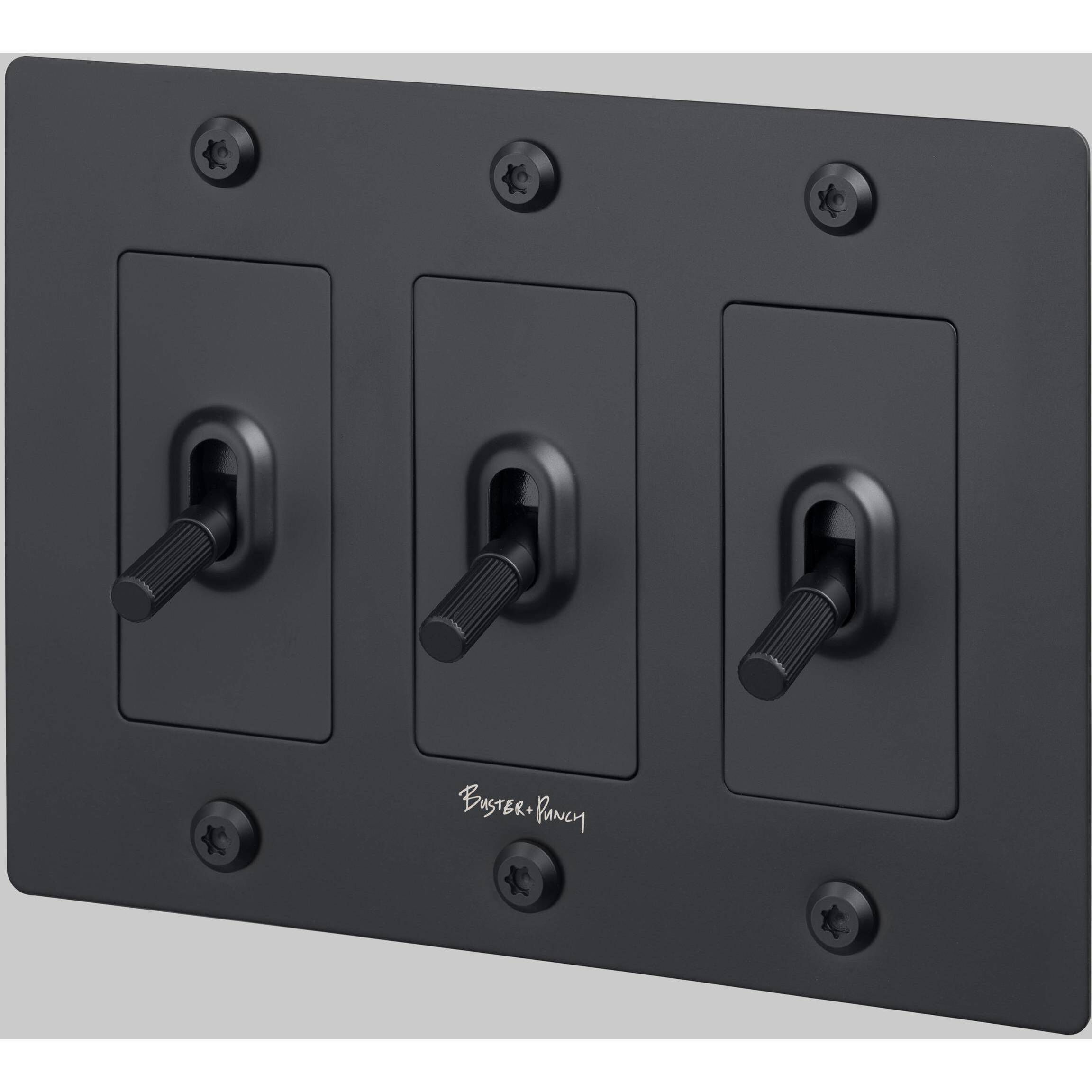 3G Toggle 120-277 Black Light Switch