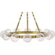Coco 12 Light 32 inch Lacquered Brass Chandelier Ceiling Light