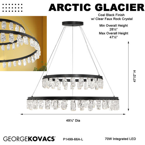 Artic Glacier LED 49.25 inch Coal Chandelier Ceiling Light