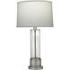 Ellie 27 inch Satin Nickel and Clear Acrylic Table Lamp Portable Light
