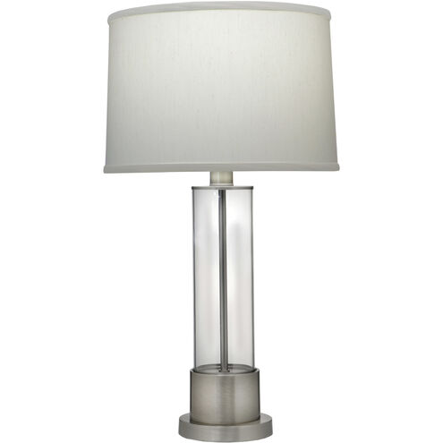 Ellie 27 inch Satin Nickel and Clear Acrylic Table Lamp Portable Light