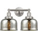Bell 2 Light 15.5 inch Brushed Satin Nickel Bath Vanity Light Wall Light