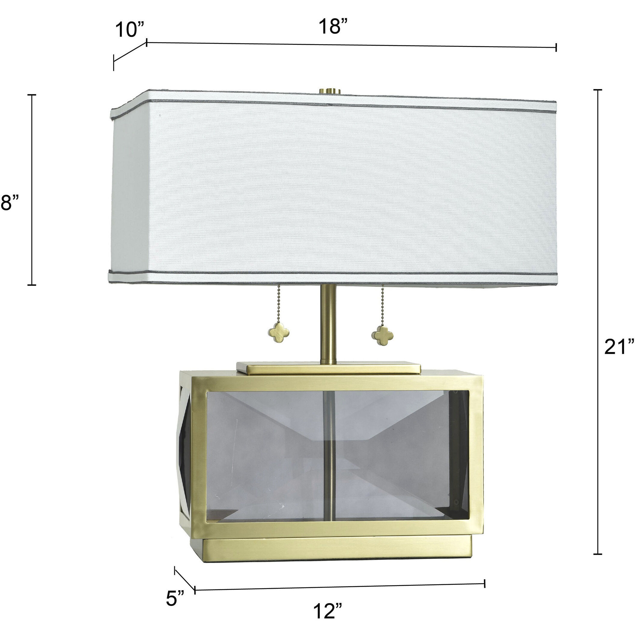 Celeste 21 inch 60 watt Polished Brass and Smoke Gray Table Lamp Portable Light