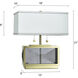 Celeste 21 inch 60 watt Polished Brass and Smoke Gray Table Lamp Portable Light