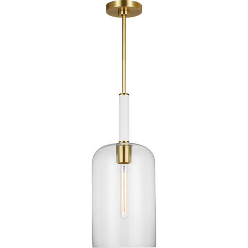 kate spade new york Monroe 1 Light 8.75 inch Burnished Brass Pendant Ceiling Light in Burnished Brass / Gloss White