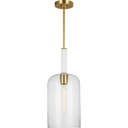 kate spade new york Monroe 1 Light 8.75 inch Burnished Brass Pendant Ceiling Light in Burnished Brass / Gloss White