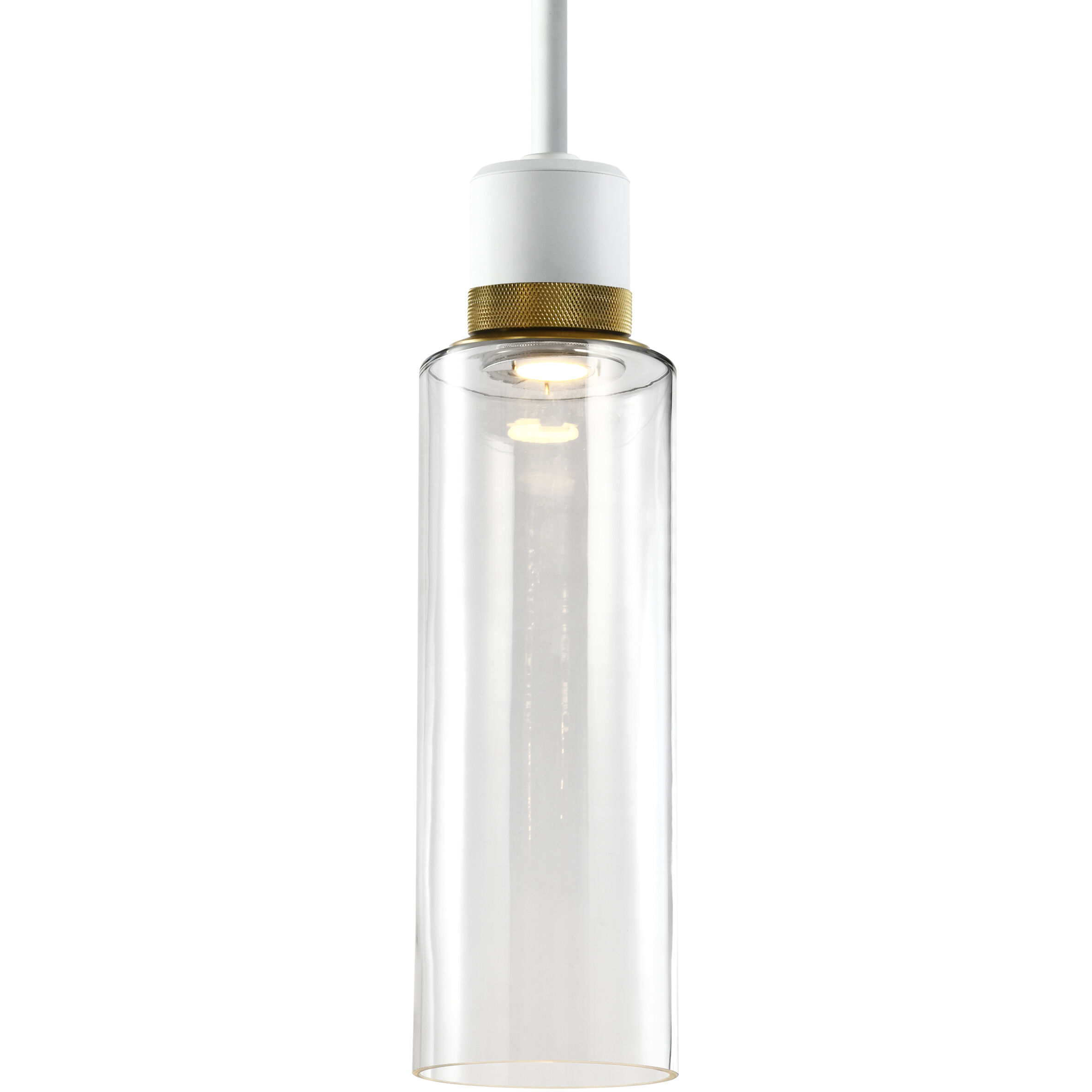 Zigrina 1 Light 5.88 inch Matte White with Aged Brass Pendant Ceiling Light