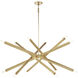 Viper 12 Light 41 inch Natural Brass Chandelier Ceiling Light