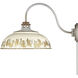 Kinsley 1 Light 14 inch Aged Galvanized Steel Swing Arm Wall Lamp Wall Light in Antique Ivory