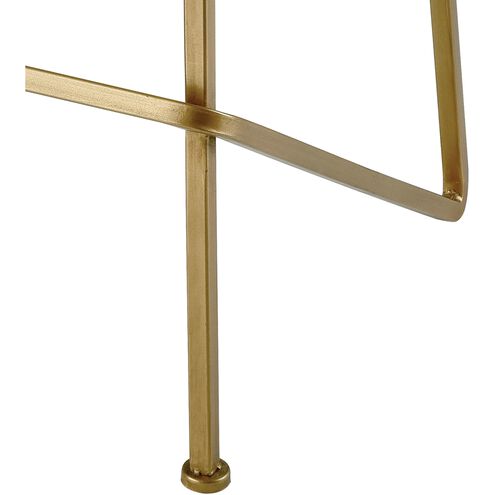 Hyperion 33.25 inch Clear with Gold Bar Stool