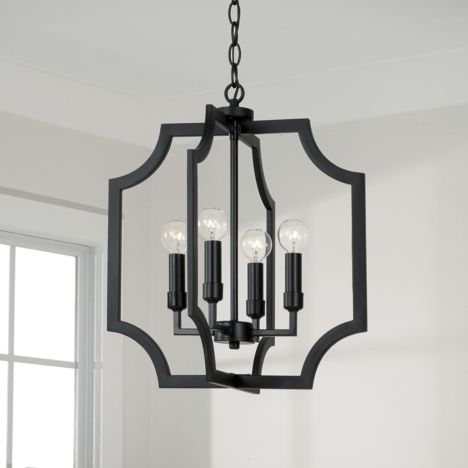 Courtney 4 Light 16 inch Matte Black Foyer Ceiling Light