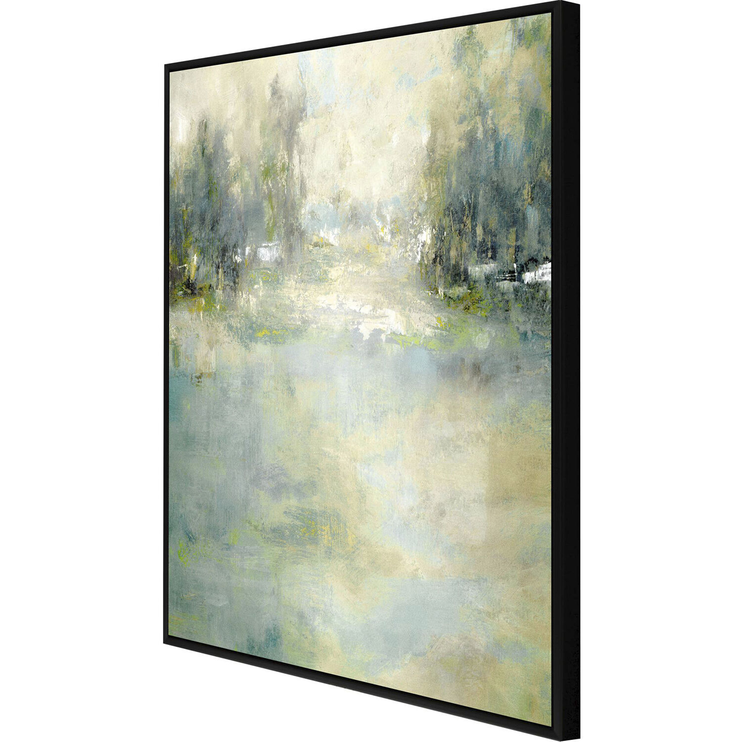 Overcast Green and Neutral and Teal and Yellow Canvas