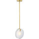 Sky Fall 1 Light 10 inch Brushed Gold Pendant Ceiling Light