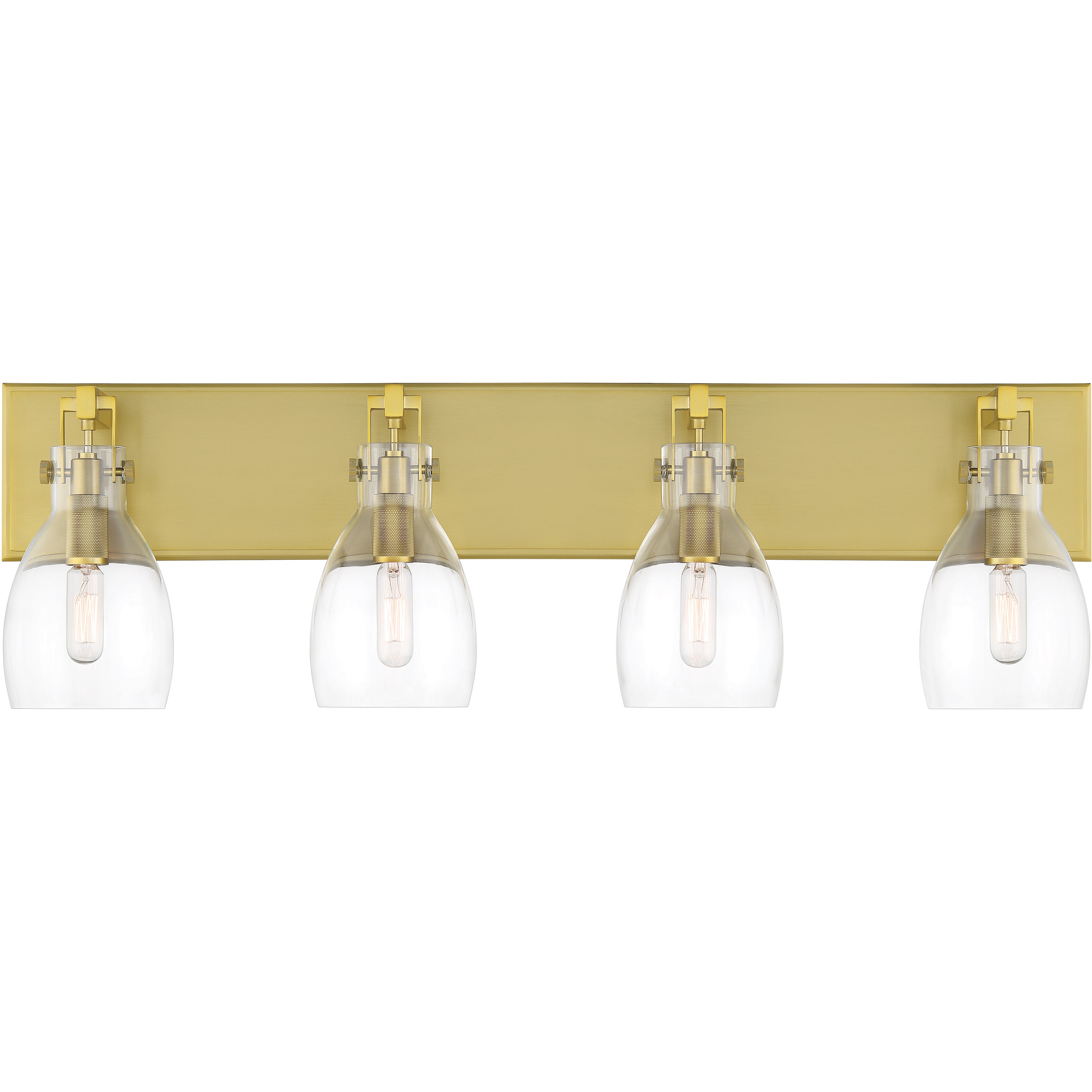 Tiberia 4 Light 30 inch Soft Brass Bath Light Wall Light