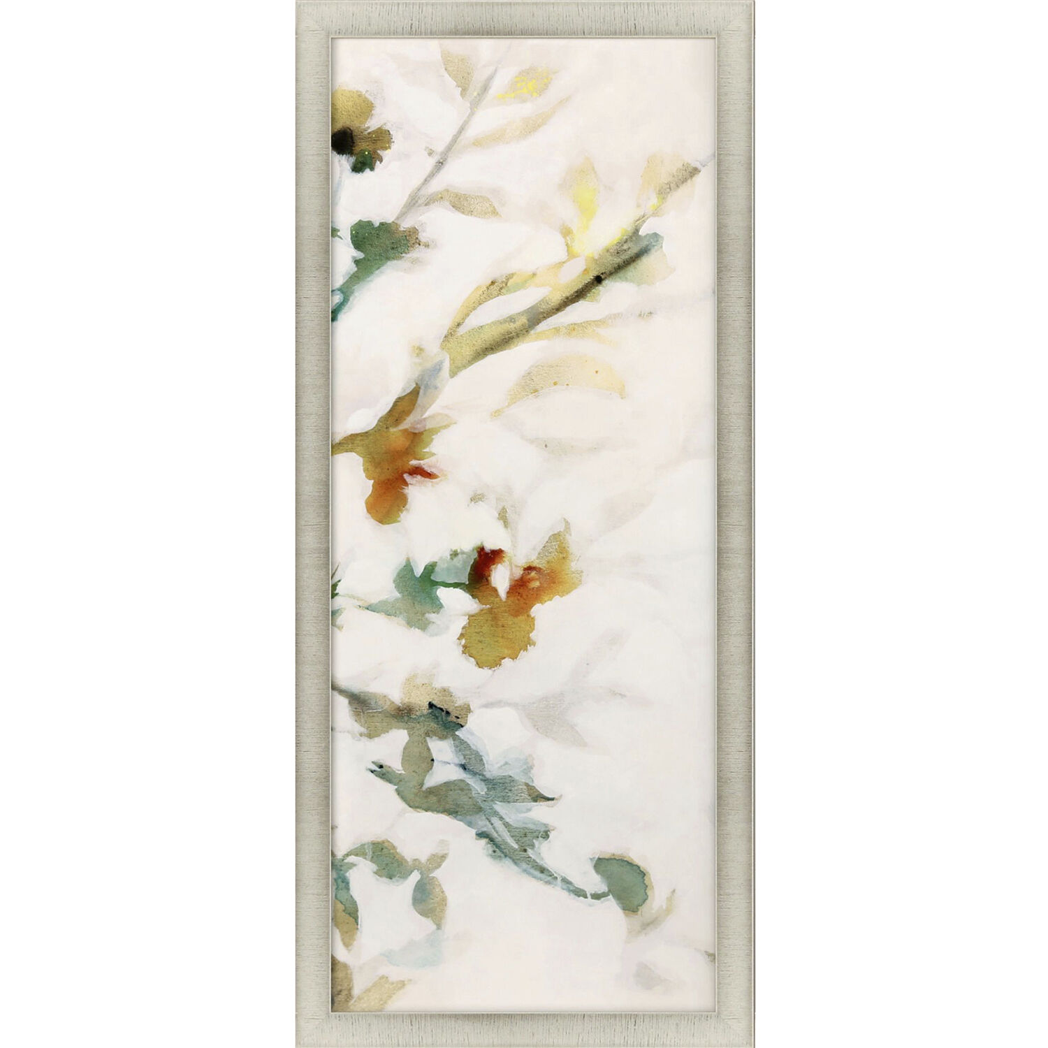 Lovely Place To Be Green and Neutral and White and Yellow Framed Art