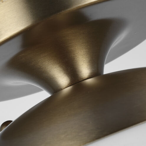 Leo - Hanging Globe 1 Light 8 inch Satin Brass Semi-Flush Mount Ceiling Light