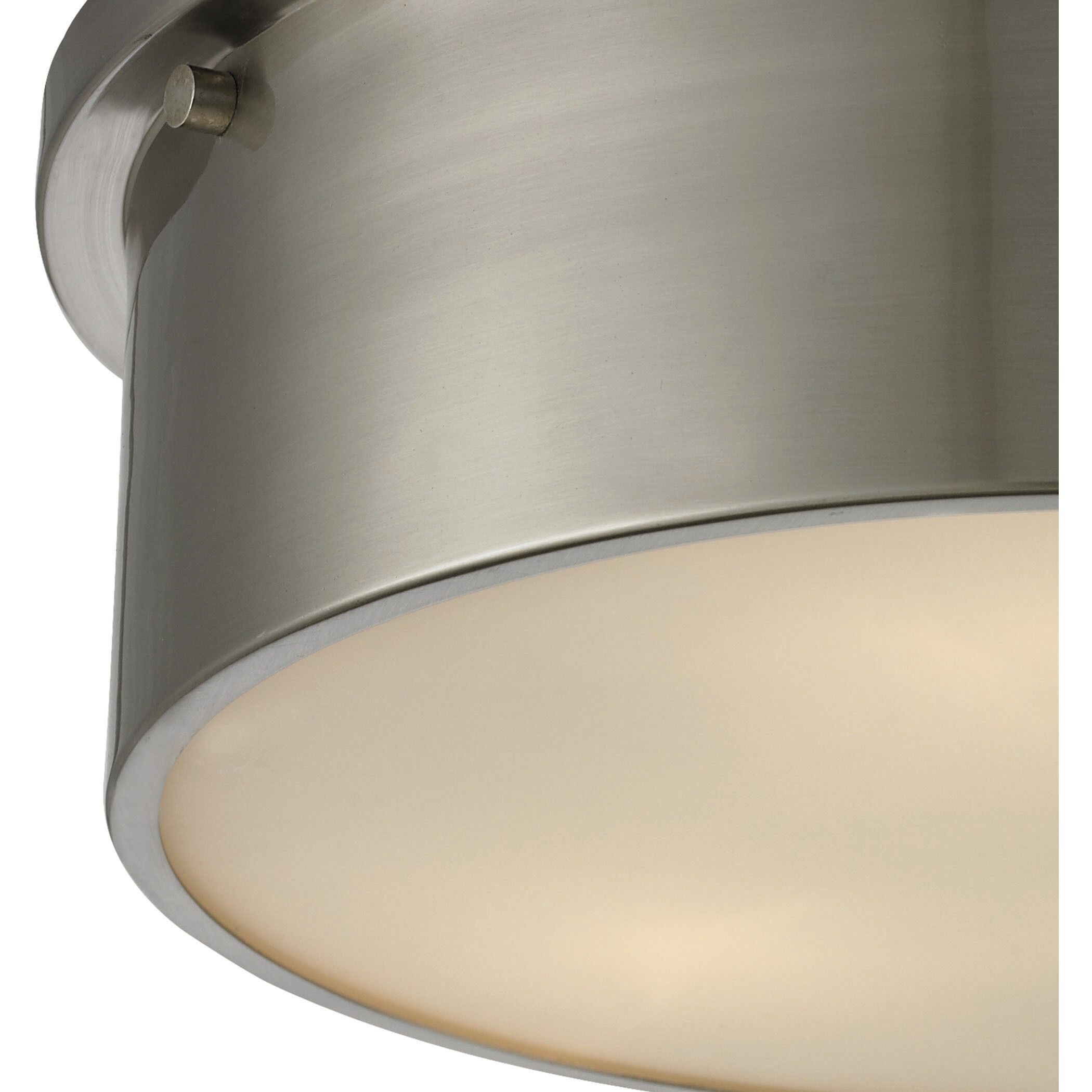 Simpson 3 Light 14 inch Brushed Nickel Flush Mount Ceiling Light