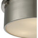 Simpson 3 Light 14 inch Brushed Nickel Flush Mount Ceiling Light