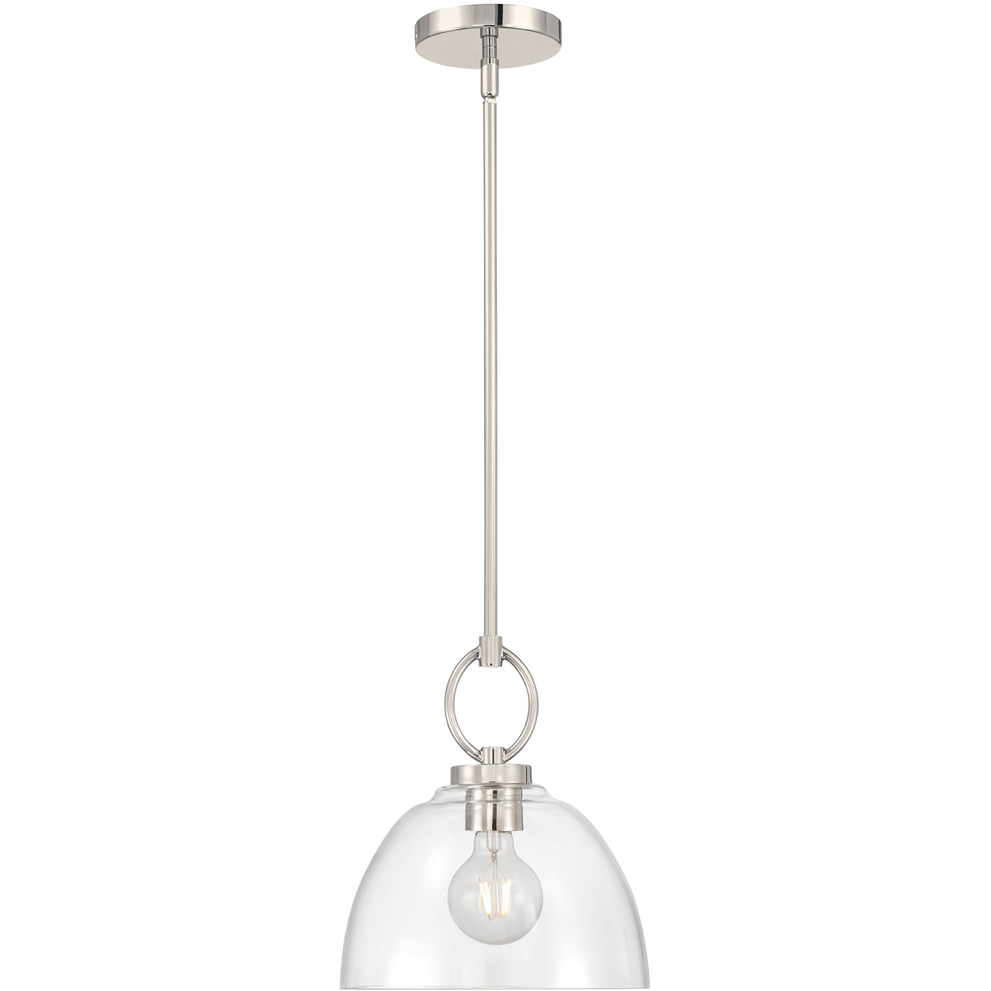 Velto 1 Light 10 inch Polished Nickel Pendant Ceiling Light