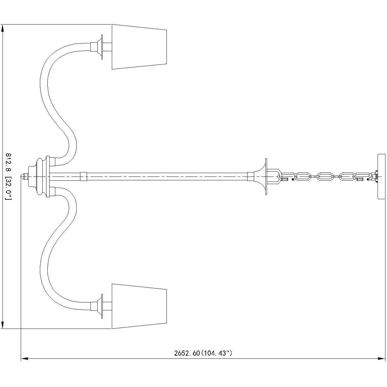 Katerina 6 Light 32 inch Rubbed Brass Chandelier Ceiling Light