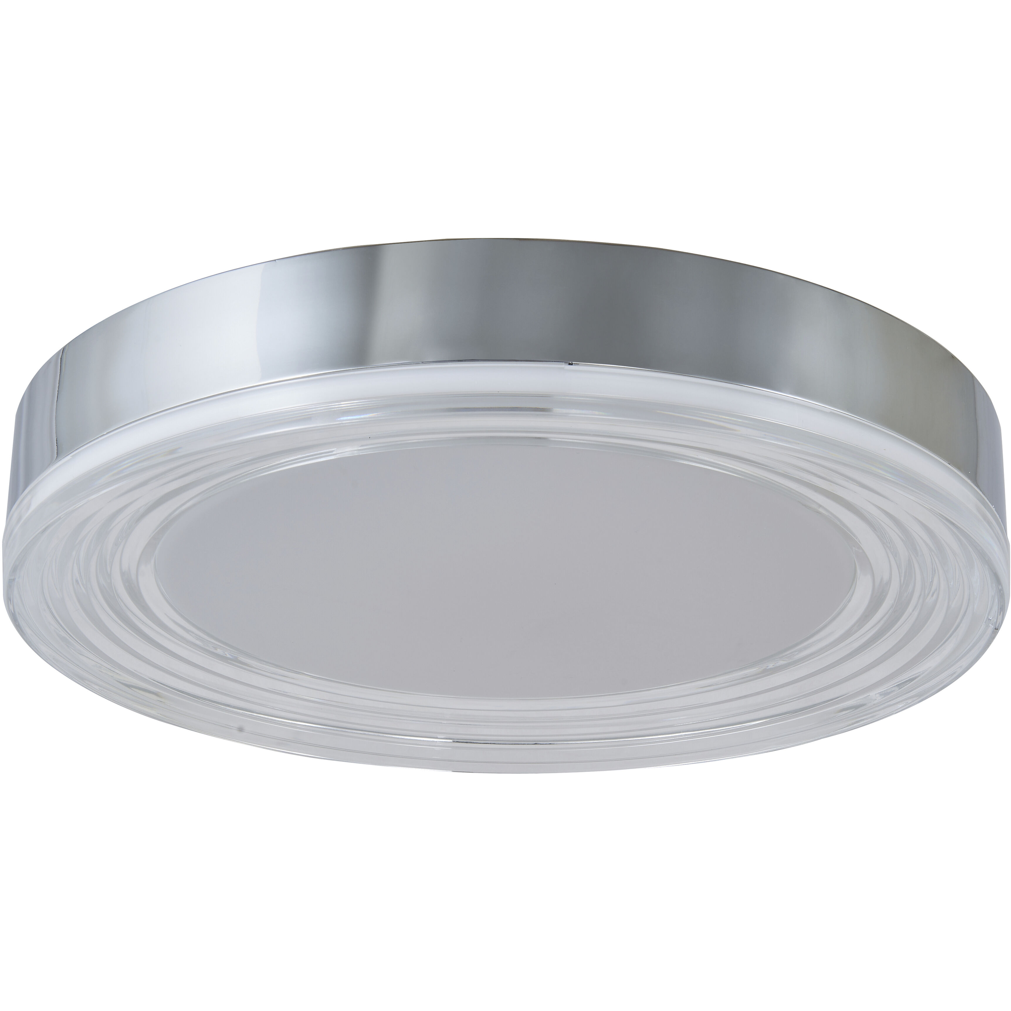 Waves LED 16 inch Chrome Flush Mount Ceiling Light