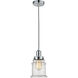 Whitney Canton 1 Light 8 inch Polished Chrome Mini Pendant Ceiling Light in Zebra, Whitney