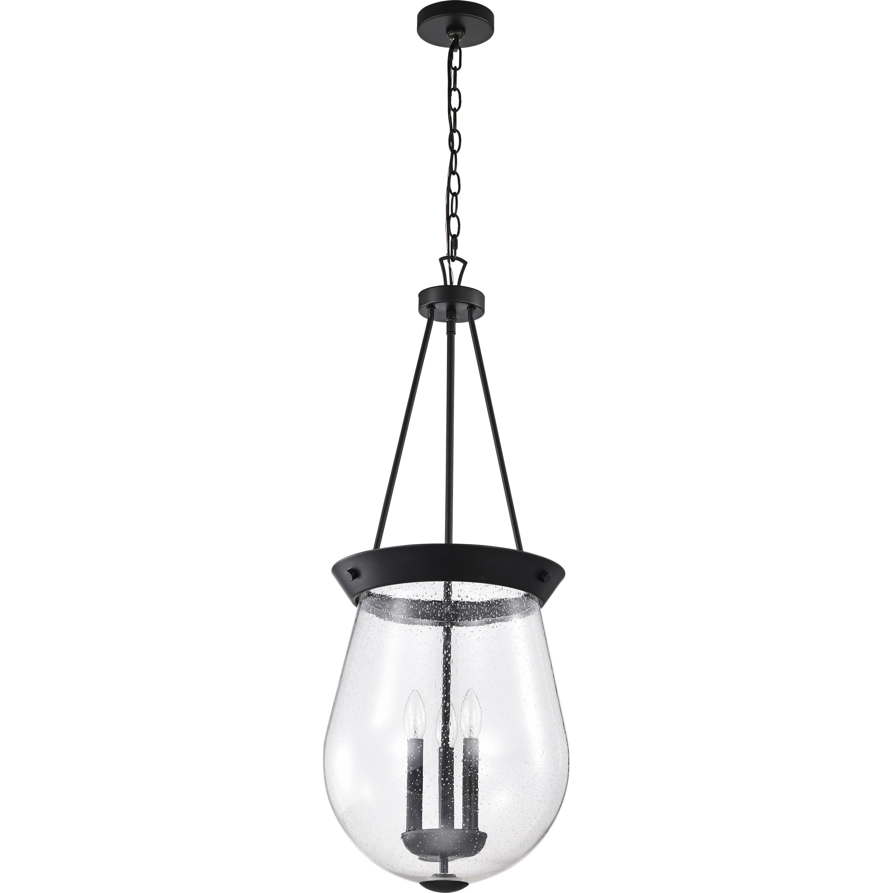 Boliver 3 Light 14.13 inch Matte Black Pendant Ceiling Light