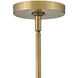 Cosette LED 5 inch Heritage Brass Pendant Ceiling Light in Heritage Brass / Clear