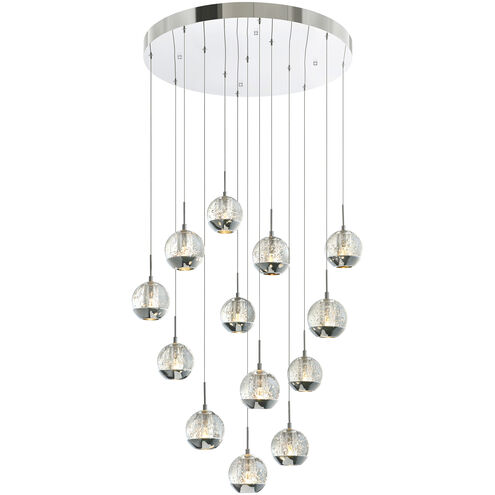 Perrier LED 24 inch Chrome Multi Light Pendant Ceiling Light