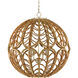 Cape Verde 4 Light 24.5 inch Silver Leaf/Smokewood/Natural Orb Chandelier Ceiling Light