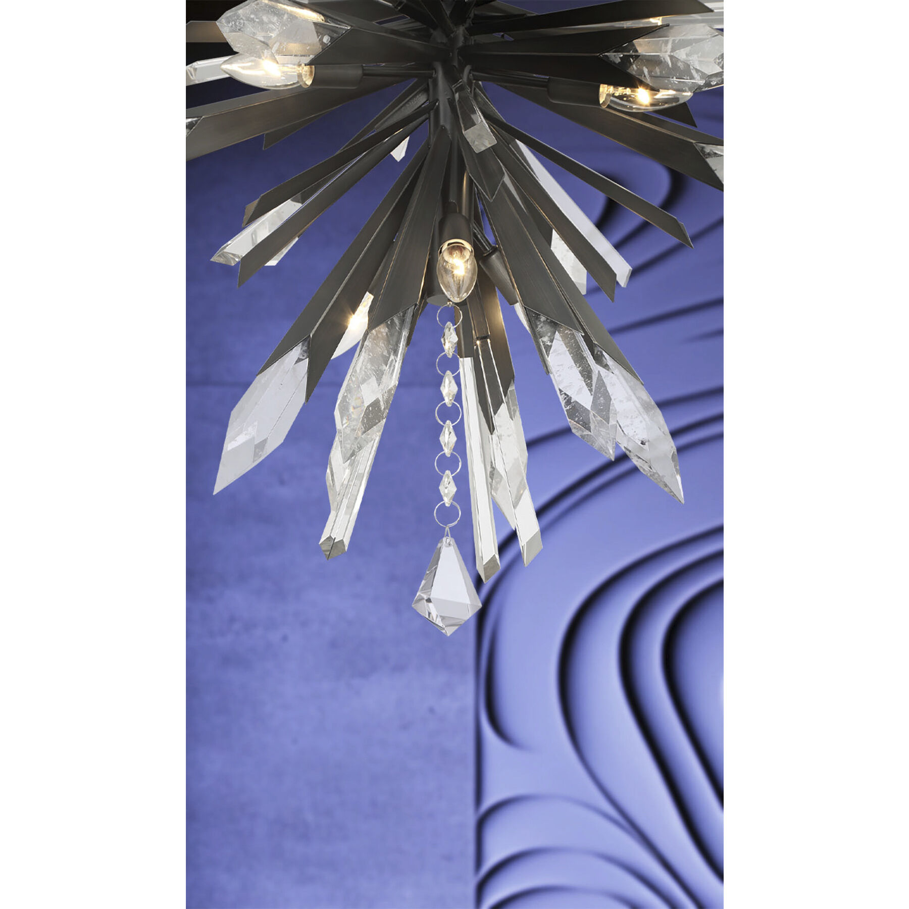 Elsa 12 Light 26.25 inch Midnight Graphite Pendant Ceiling Light