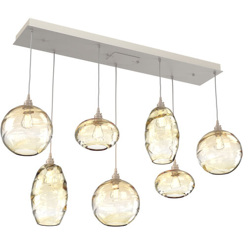 Optic Blown Glass 7 Light 48.40 inch Island Light
