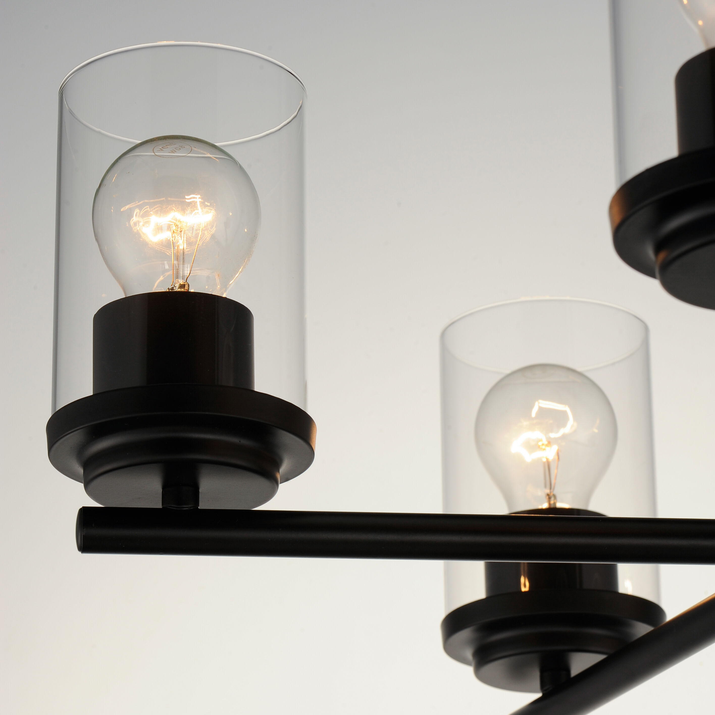 Corona 5 Light 22 inch Black Single-Tier Chandelier Ceiling Light in Clear