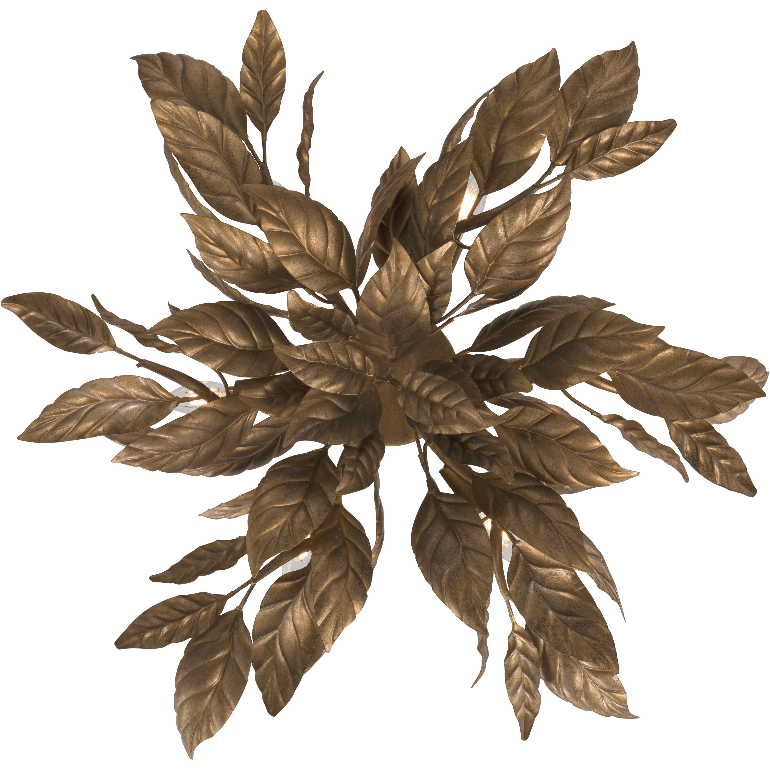 Seraphine 6 Light 29.5 inch Weathered Gold Flush Mount Ceiling Light