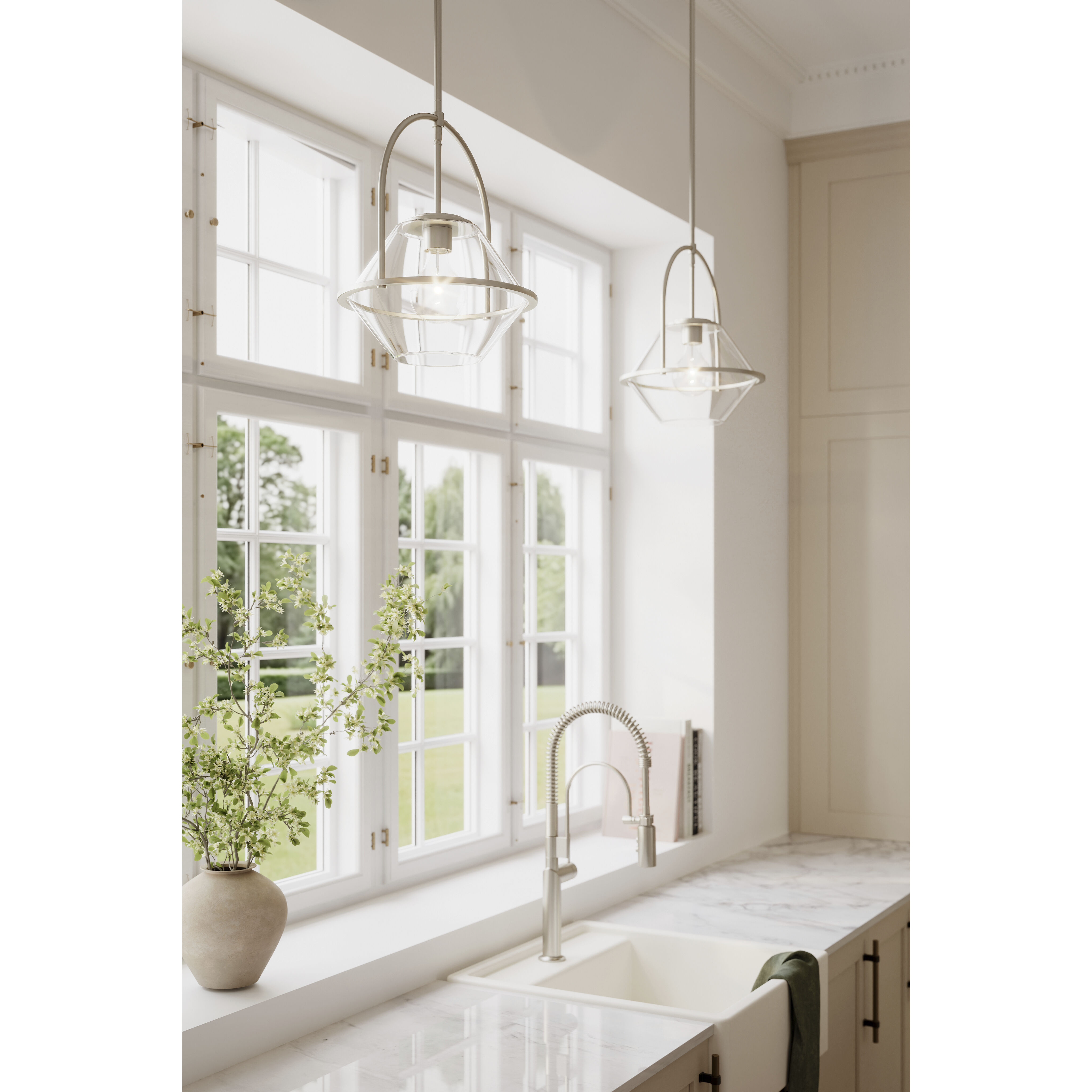 Coralyn 1 Light 13.25 inch Brushed Nickel Pendant Ceiling Light