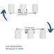 Estrada 3 Light 22.37 inch Polished Chrome Bathroom Vanity Light Wall Light