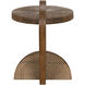 Saturn 29 X 28 inch Dark Walnut Side Table