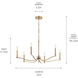 Malene 6 Light Champagne Bronze Chandelier Ceiling Light, 1 Tier Small