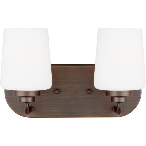 Windom 2 Light 12 inch Bronze Wall Bath Fixture Wall Light in Burnt Sienna