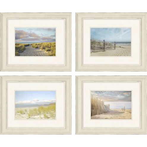 Waterside Blue and Green and Neutral and White Framed Art