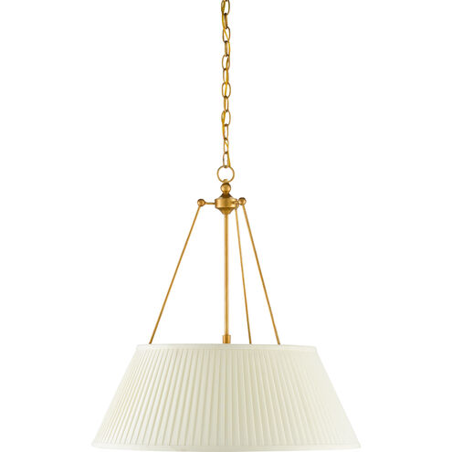 Lytham 1 Light 24.25 inch Antique Gold Leaf/White Pendant Ceiling Light